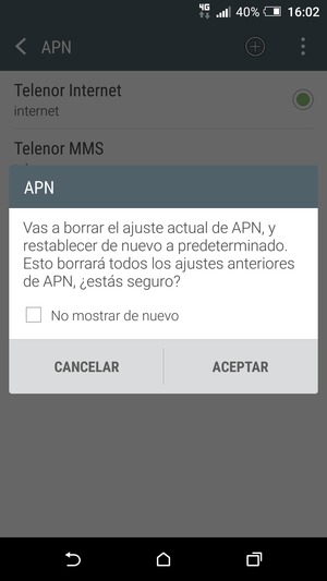 Seleccione ACEPTAR