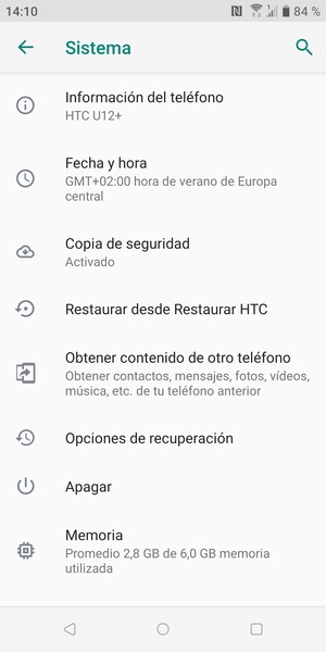 Seleccione Información del teléfono
