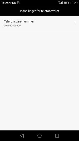 Vælg Telefonsvarernummer