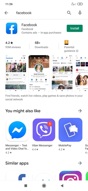 Select the app