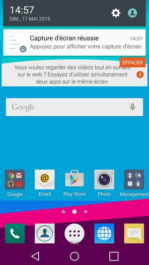 Déroulez le menu du haut