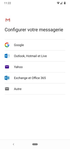 Sélectionnez Exchange et Office 365