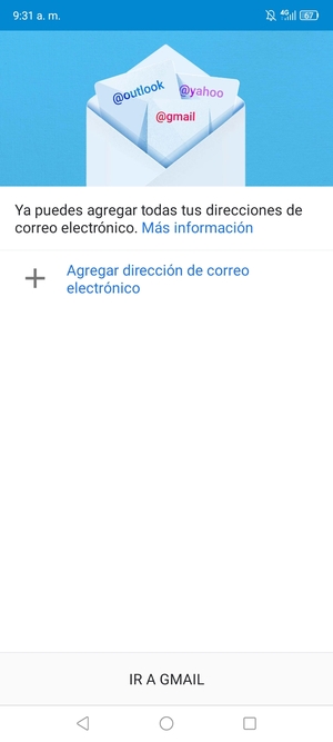 Seleccione Agregar dirección de correo electrónico