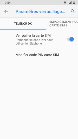 Sélectionnez Public puis Modifier code PIN carte SIM