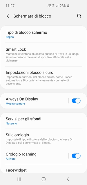Il tuo telefono è ora protetto dal blocco schermo