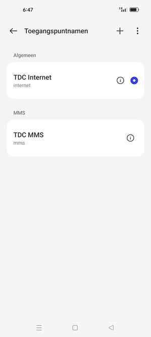 Selecteer de Menu-knop