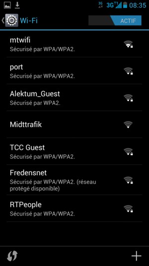 Sélectionnez le réseau sans fil auquel vous souhaitez vous connecter