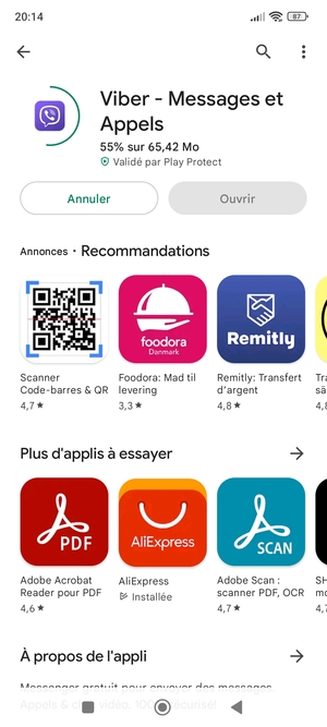 Veuillez attendre la fin de la procédure d'installation
