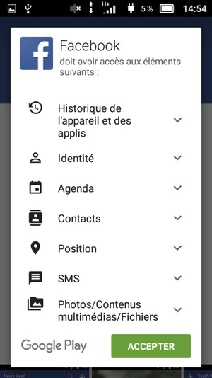 Sélectionnez ACCEPTER