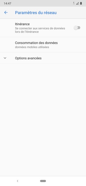 Sélectionnez Options avancées