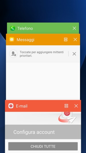 Seleziona CHIUDI TUTTE