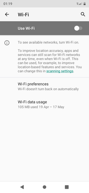 Turn Wi-Fi on