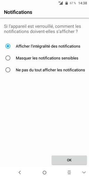 Sélectionnez votre option préférée et sélectionnez OK