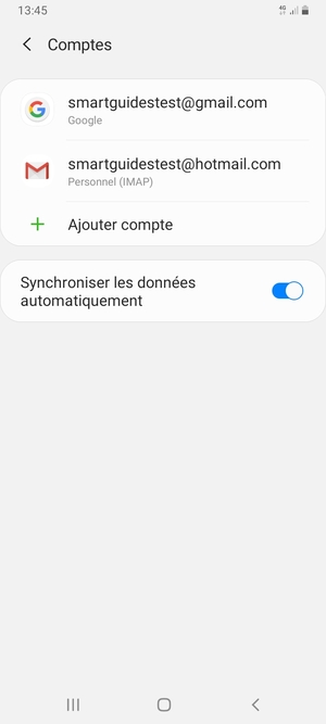 Sélectionnez votre compte Google