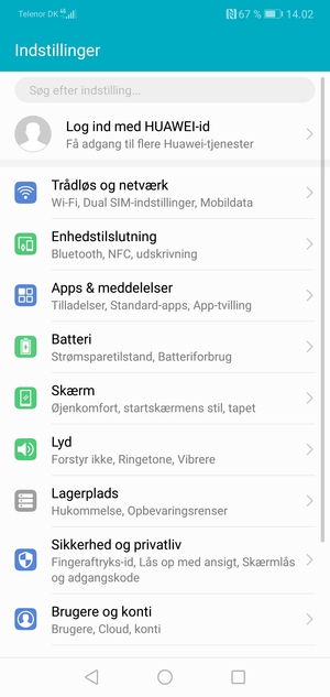 Vælg Trådløs og netværk