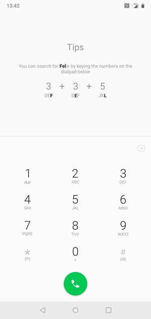 Press and hold the number 1