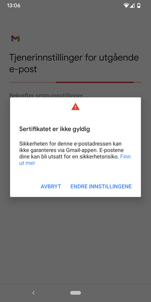 Velg ENDRE INNSTILLINGENE