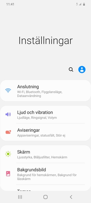 Välj Anslutning