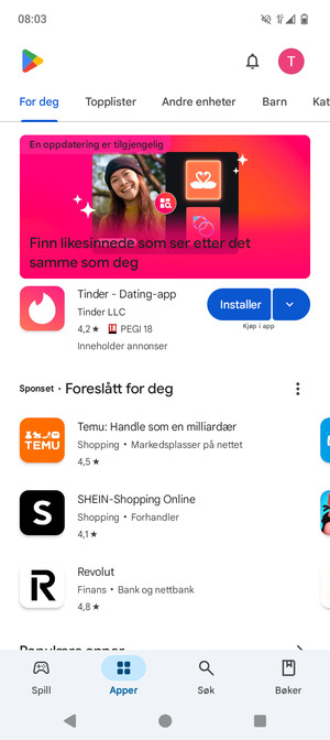 Velg Søk