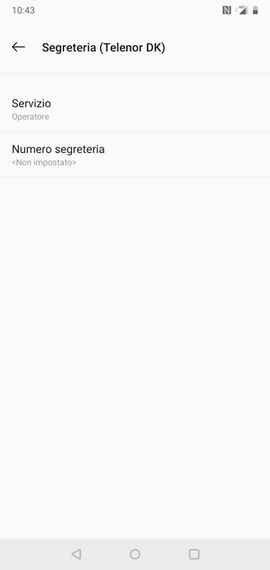 Seleziona Numero segreteria