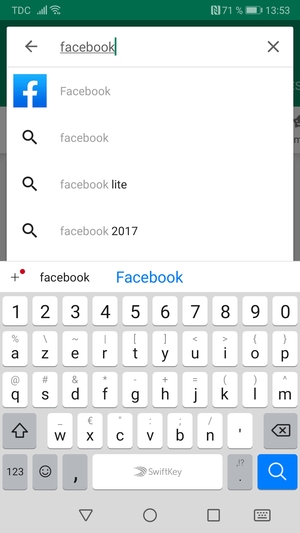 Saisissez le nom de l'appli et sélectionnez Rechercher