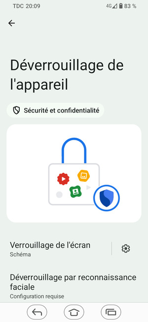 Votre téléphone est maintenant sécurisé par un écran de verrouillage