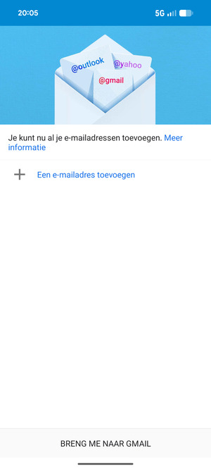 Selecteer Een e-mailadres toevoegen