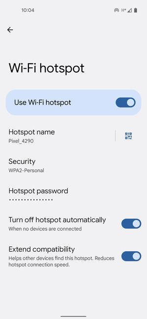 Your phone is now set up for use as a modem