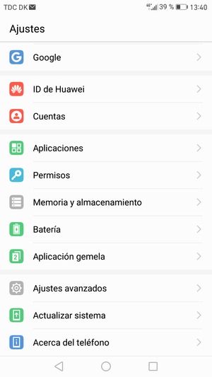 Desplácese y seleccione Ajustes avanzados