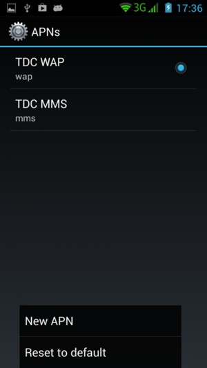 Select Reset to default