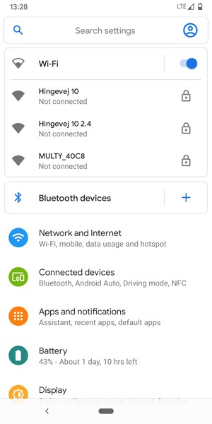 Select the wireless network you want to connect to
