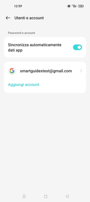 Seleziona il tuo account Google