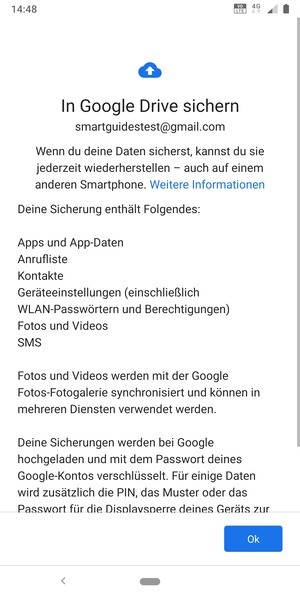Wählen Sie Ok