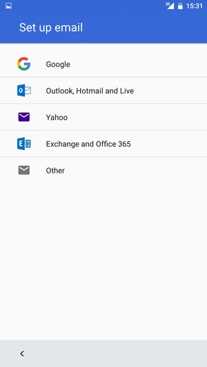 Select Outlook, Hotmail and Live