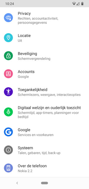 Scroll naar en selecteer Systeem