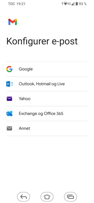 Velg Outlook, Hotmail og Live