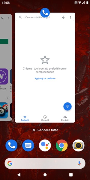 Seleziona Cancella tutto