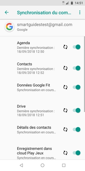 Vos informations seront synchronisées