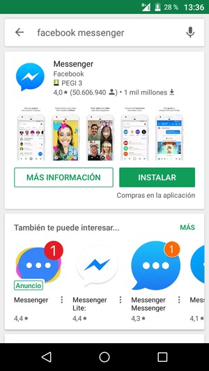 Seleccione la aplicación