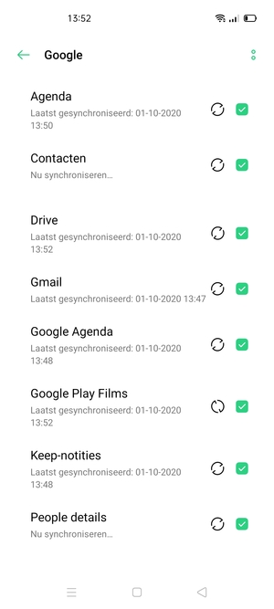 Uw gegevens worden gesynchroniseerd