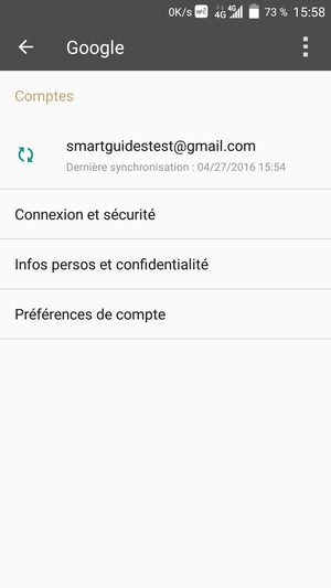 Sélectionnez votre compte