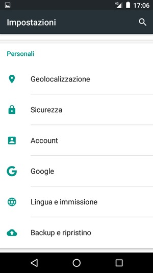 Scorri e seleziona Backup e ripristino