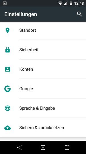 Scrollen Sie und wählen Sie Konten