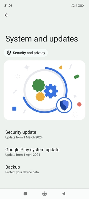 Select Google Play system update
