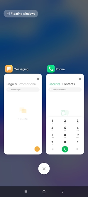 Select the Delete icon to close all running apps