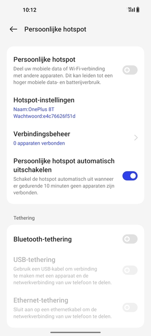 Selecteer Hotspot-instellingen