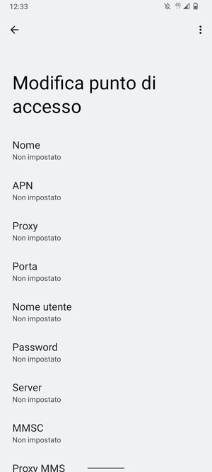 Inserisci informazioni MMS