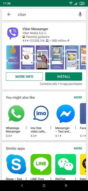 Select the app