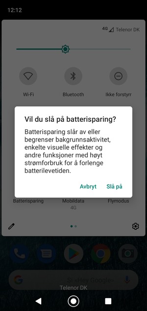 Velg Slå på