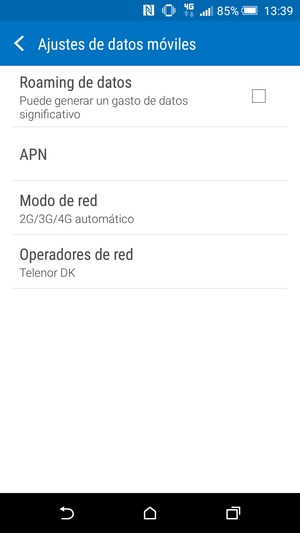 Para cambiar la red en caso de problemas de conectividad, seleccione Operadores de red